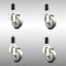 Service Caster 3 Inch 316SS Gray Polyurethane Swivel 1-1/4 Inch Expanding Stem Caster Set SCC SCC-SS316EX20S314-PPUB-114-4 - alternate 1